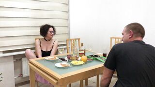 Lördag kväll interracial barbacksex med fru och BBC betald stud