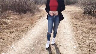 Moget amatörexhibitionistpar som jävlas på olika offentliga stränder